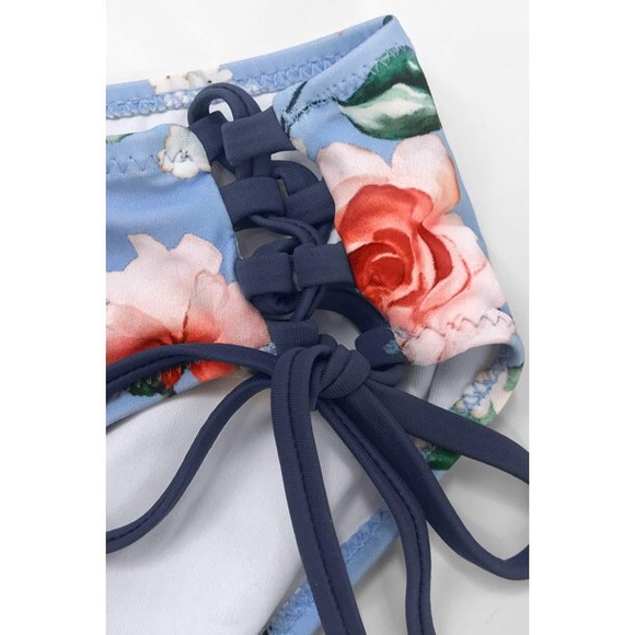 3 for $20 NWTCupshe Blue Floral Bikini | medium - Picture 6 of 9